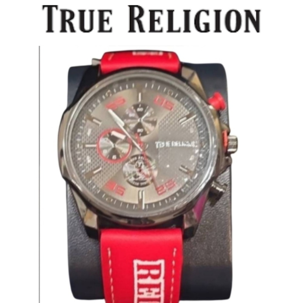 True Religion Script Band Chronograph 44.5MM  Watch